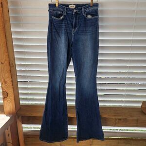 L'AGENCE Women's Blue Medium Wash Bell High Rise Flare Jeans Sz 29 5-Pocket Seq